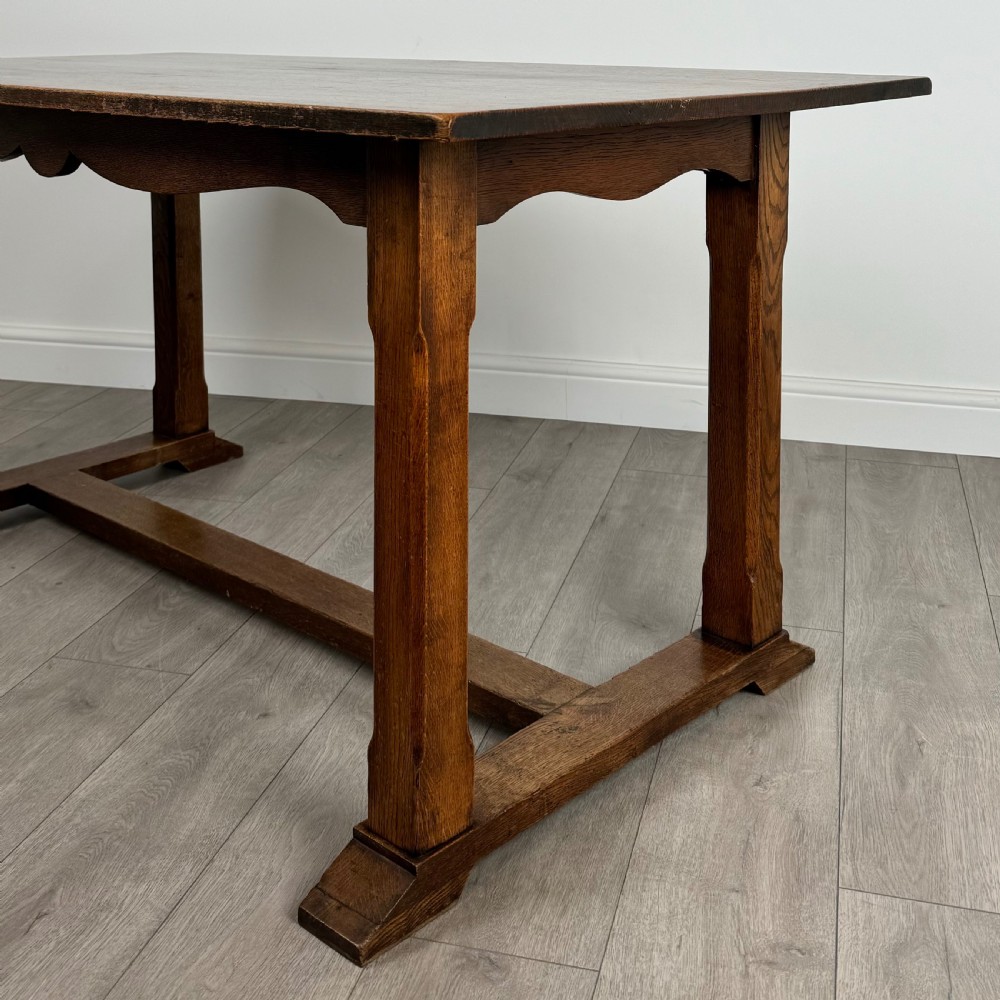 Antique 20th Century Small Oak Dining Table  View V