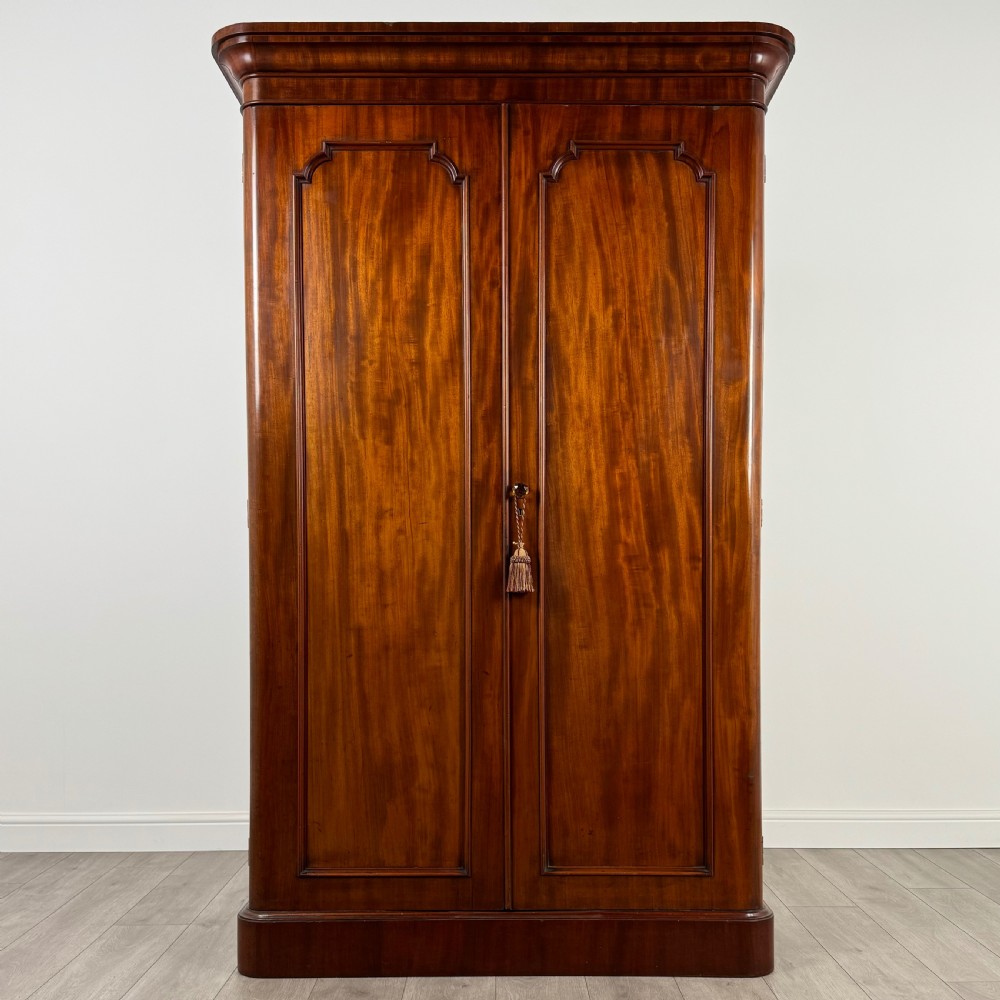 Antique 19th Century Mahogany Wardrobe Of Good Quality 