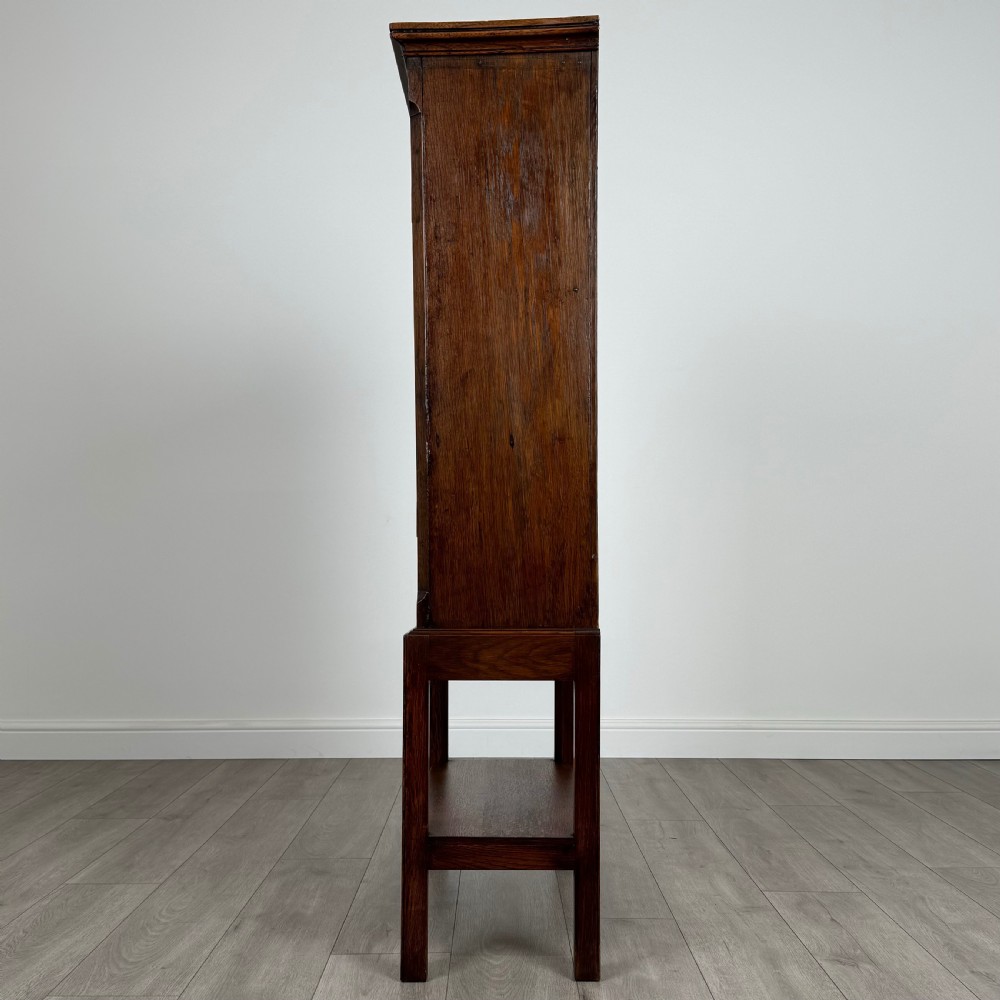 Antique 19th Century Small Oak Cupboard On Stand  View IV