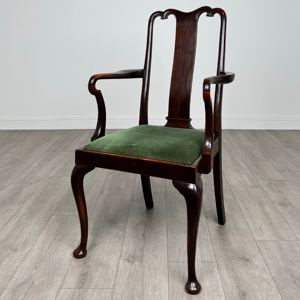  Antique 20th Century Set Of 6 Queen Anne Style Dining Chairs View IV