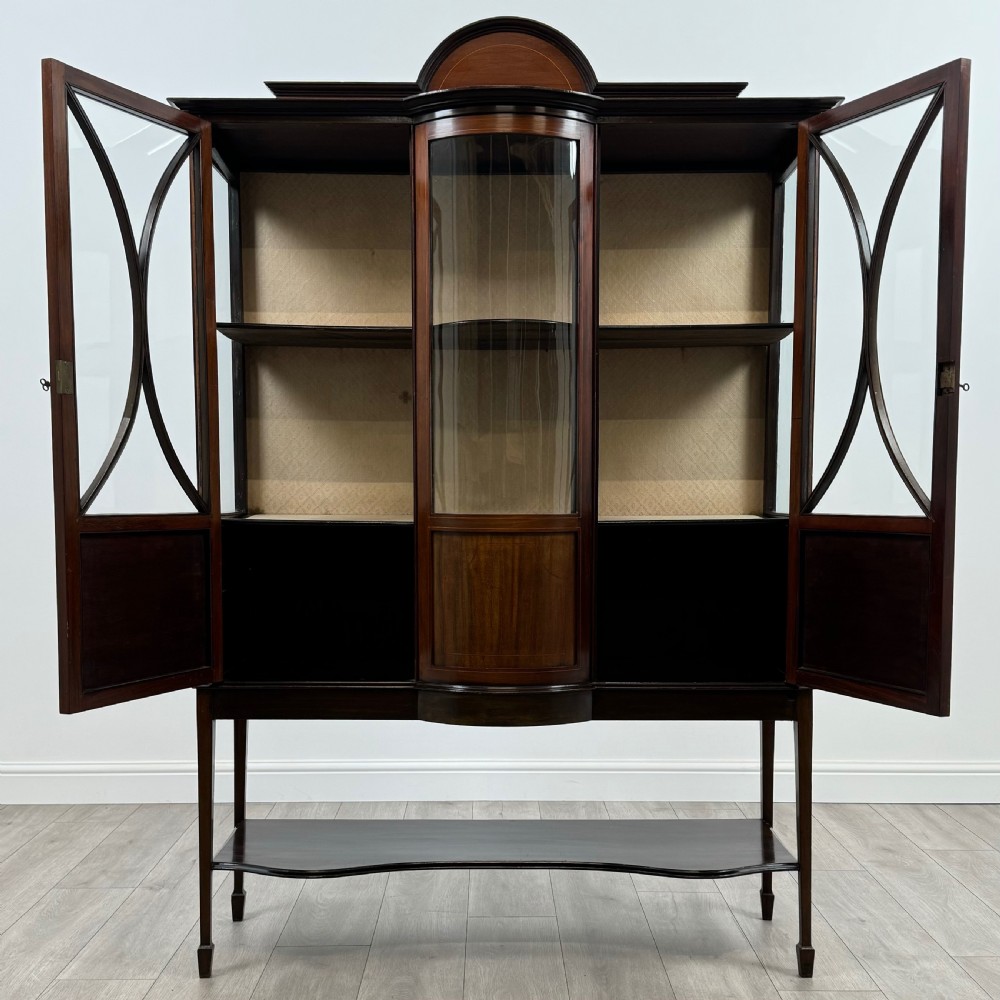 Antique 20th Century Glazed Display Cabinet In Mahogany  View II