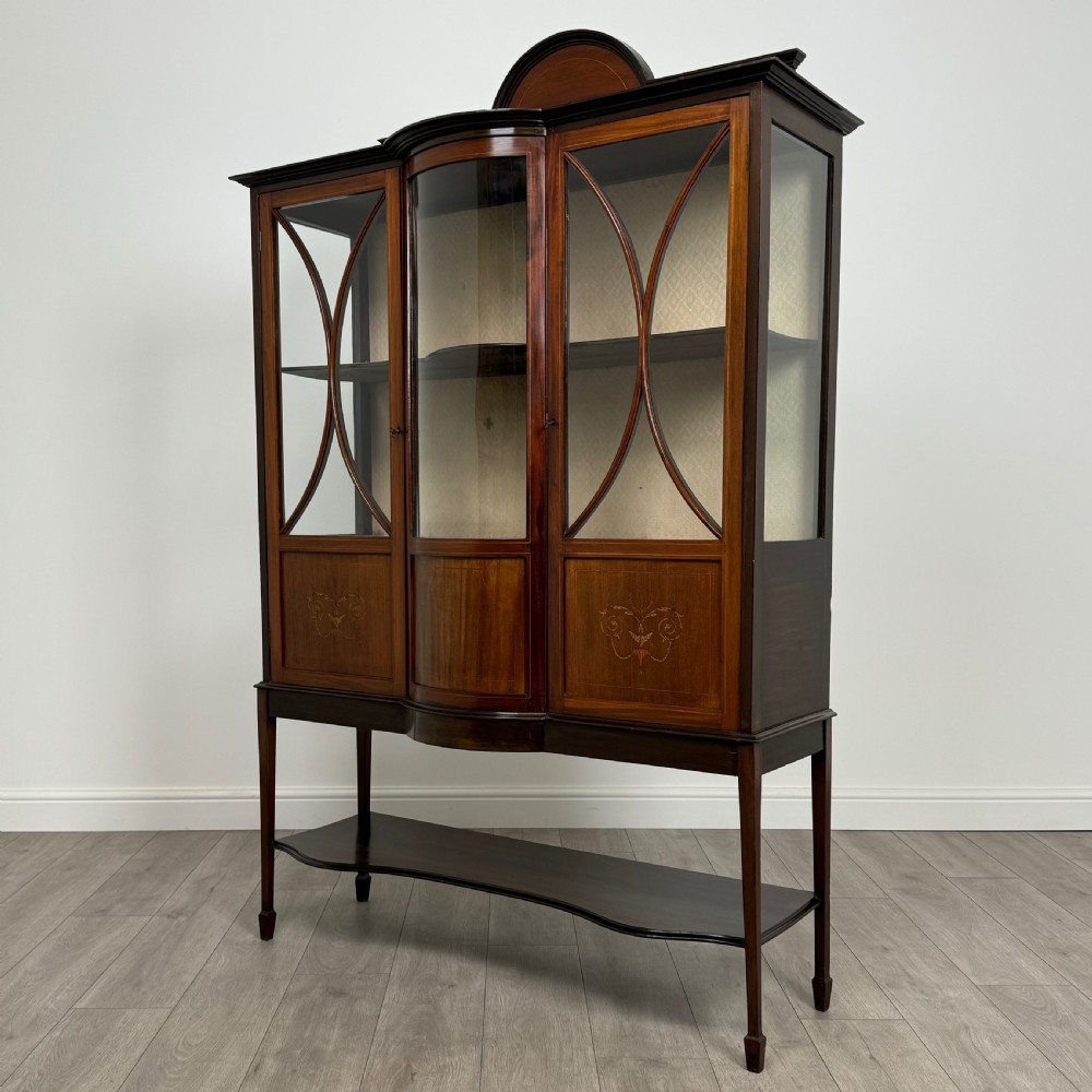  Antique 20th Century Glazed Display Cabinet In Mahogany  View III