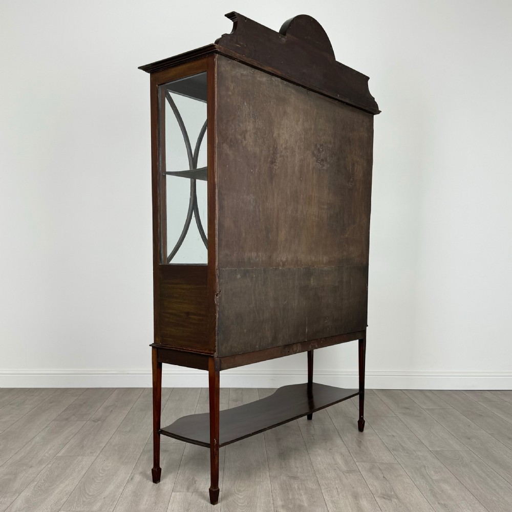  Antique 20th Century Glazed Display Cabinet In Mahogany  View V