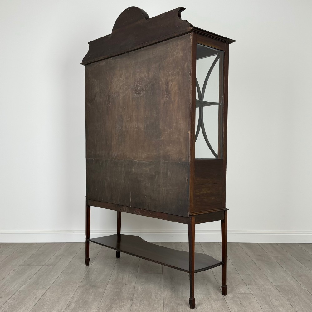  Antique 20th Century Glazed Display Cabinet In Mahogany  View VII