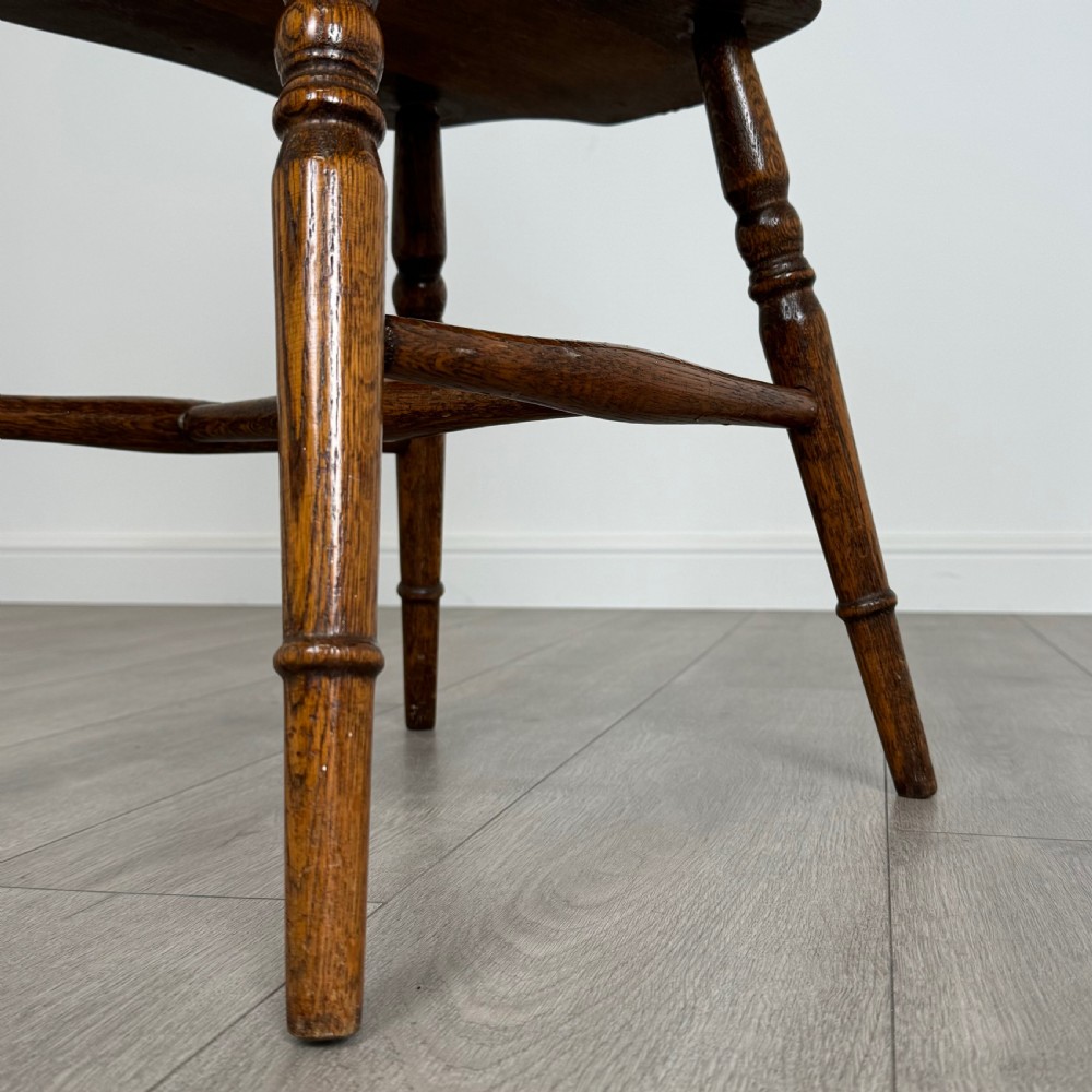 Antique 20th Century Set Of 6 Oak Wheelback Dining Chair’s  View IX