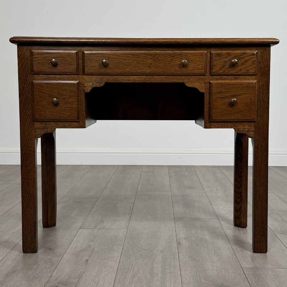 Antique 20th Century Small Oak Desk Of Good Quality 