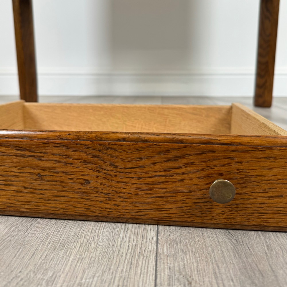Antique 20th Century Small Oak Desk Of Good Quality  View XI