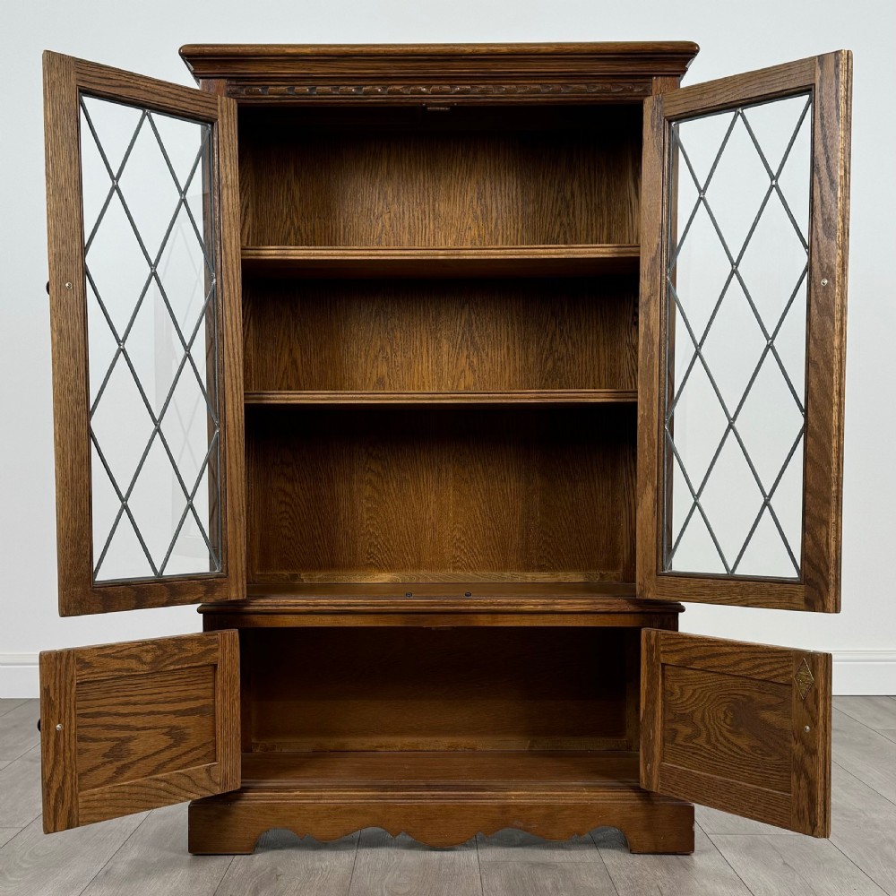 Antique 20th Century Old Charm Display Cabinet In Oak  View II