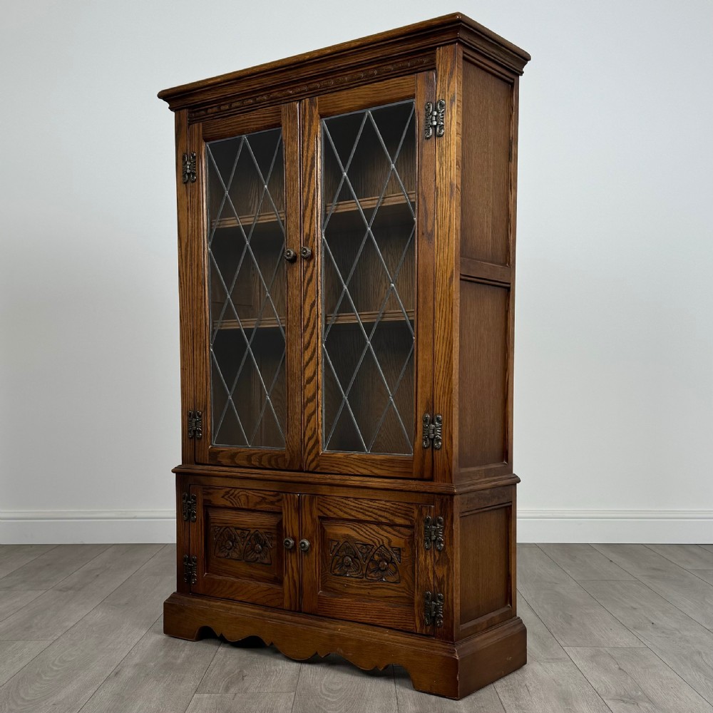 Antique 20th Century Old Charm Display Cabinet In Oak  View III