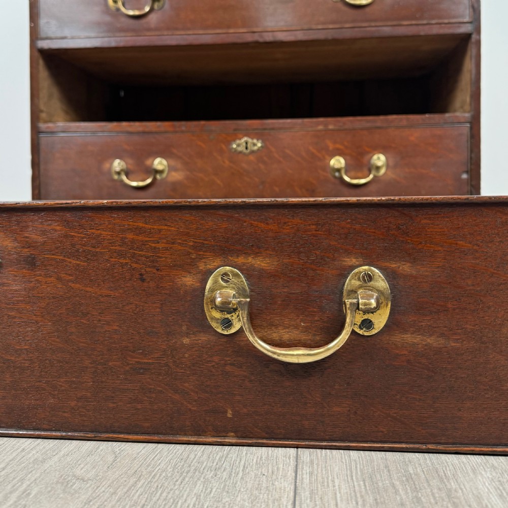  Antique 18th Century Fine Quality Bureau In Oak  View XII