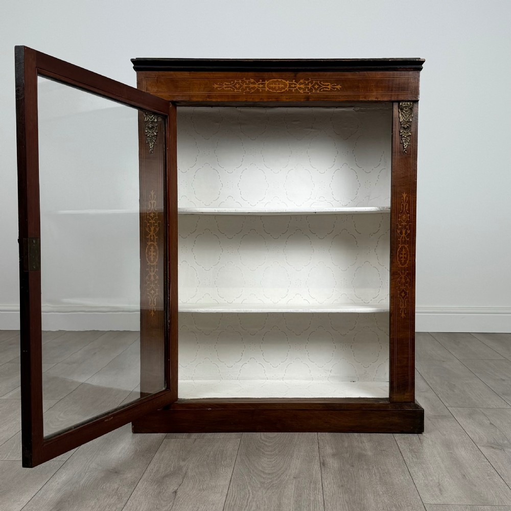Antique 19th Century Inlaid Pier Cabinet In Walnut  View II