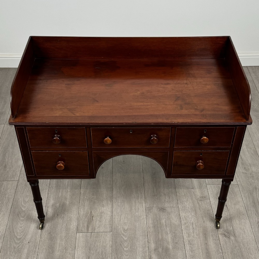 Antique 19th Century Writing Desk In Mahogany  View IX