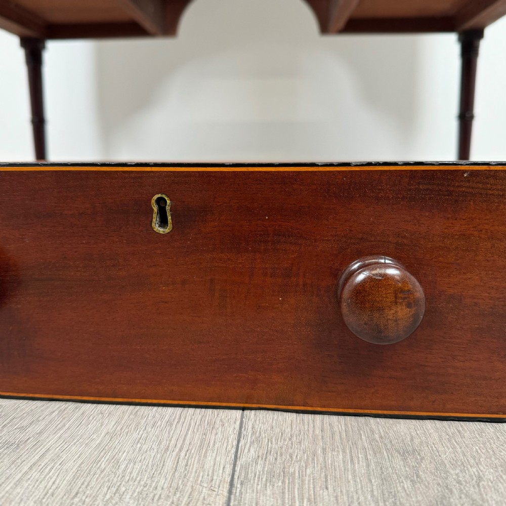Antique 19th Century Writing Desk In Mahogany  View XII