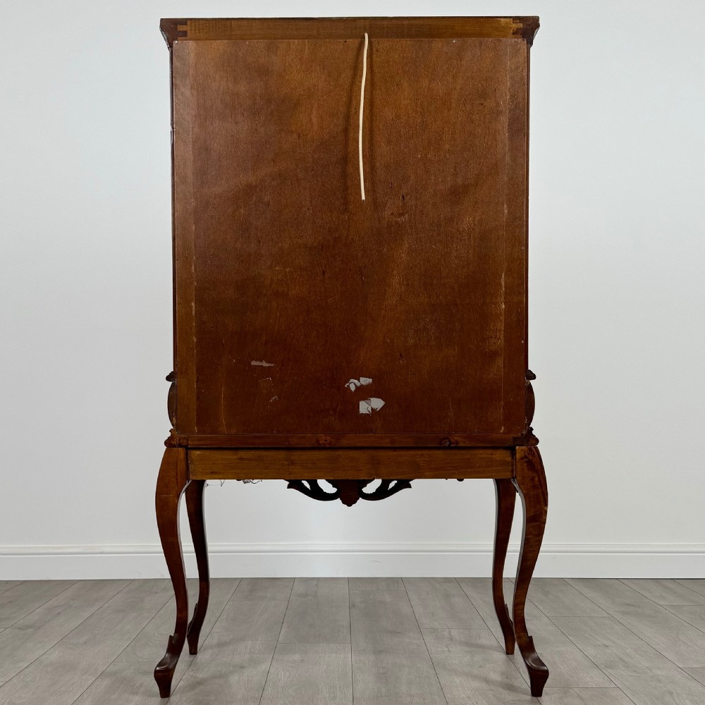 Antique 20th Century Fine Quality Burr Walnut Drinks Cabinet  View VI