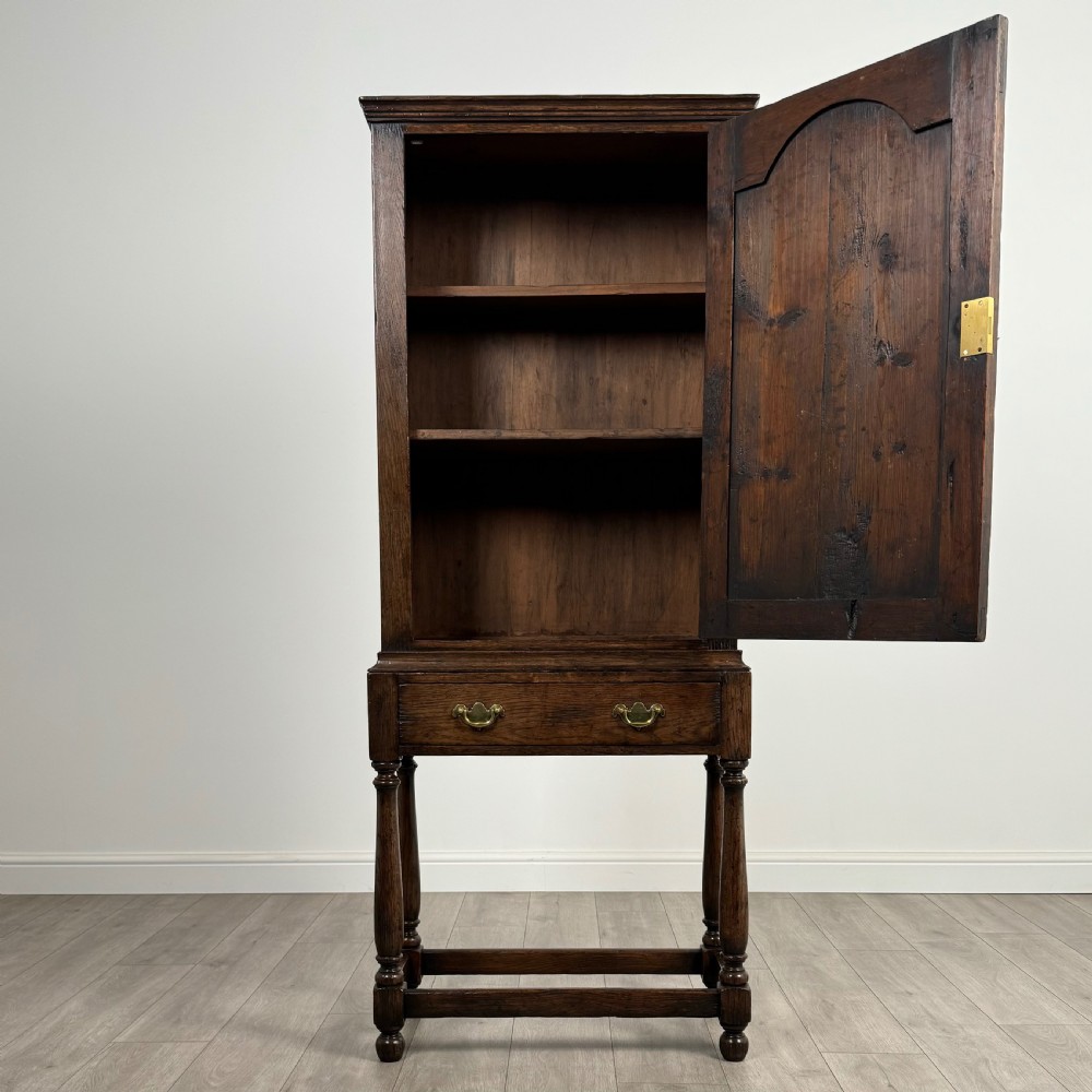  Antique 19th Century Fine Quality Oak Housekeepers Cupboard View II