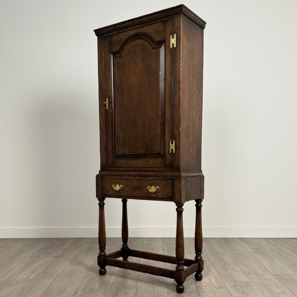  Antique 19th Century Fine Quality Oak Housekeepers Cupboard View III