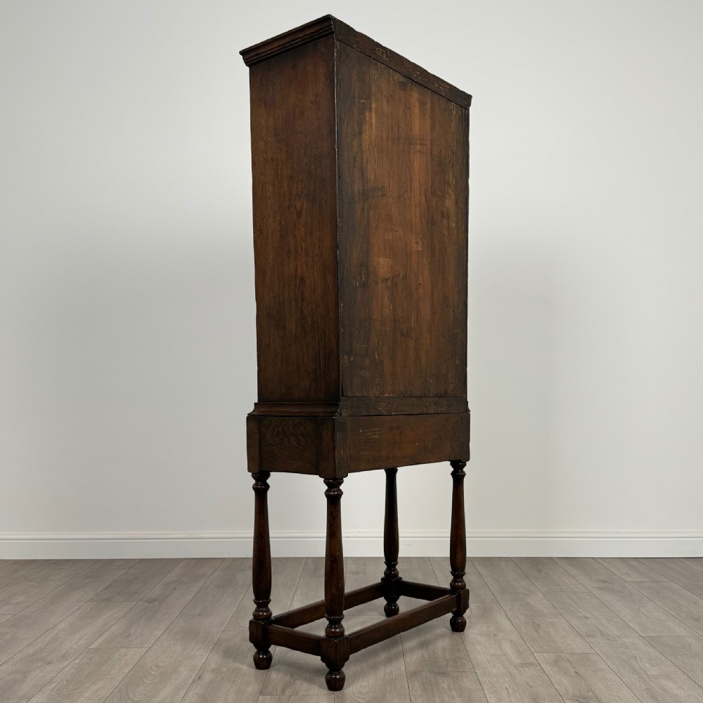  Antique 19th Century Fine Quality Oak Housekeepers Cupboard View V