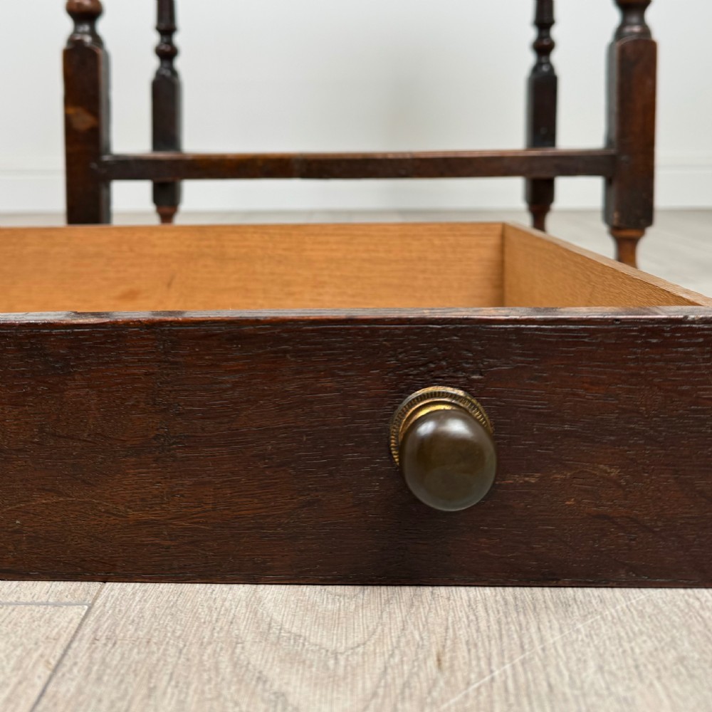 Antique 18th Century Small Oak Side Table  View XI