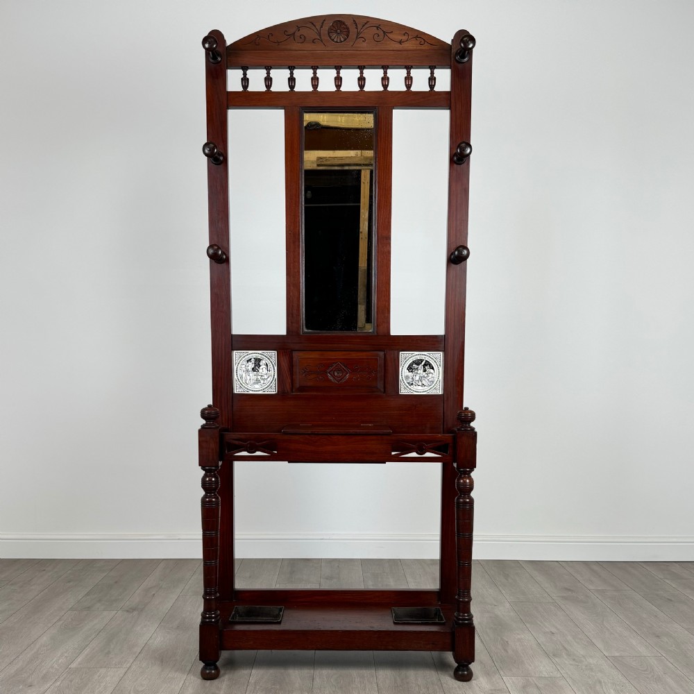 Antique 19th Century Great Quality Hall Stand In Mahogany 