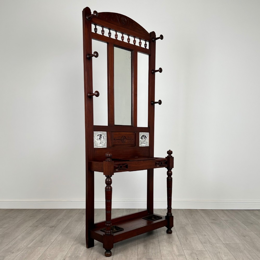 Antique 19th Century Great Quality Hall Stand In Mahogany  View IX