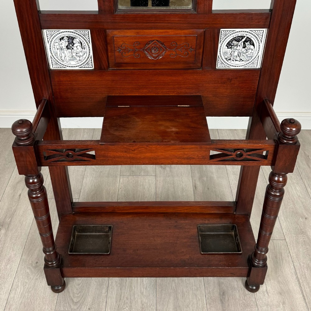 Antique 19th Century Great Quality Hall Stand In Mahogany  View X