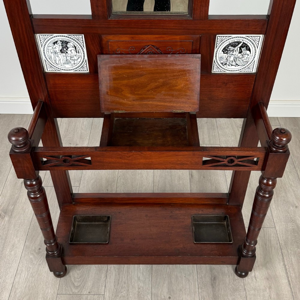 Antique 19th Century Great Quality Hall Stand In Mahogany  View XI