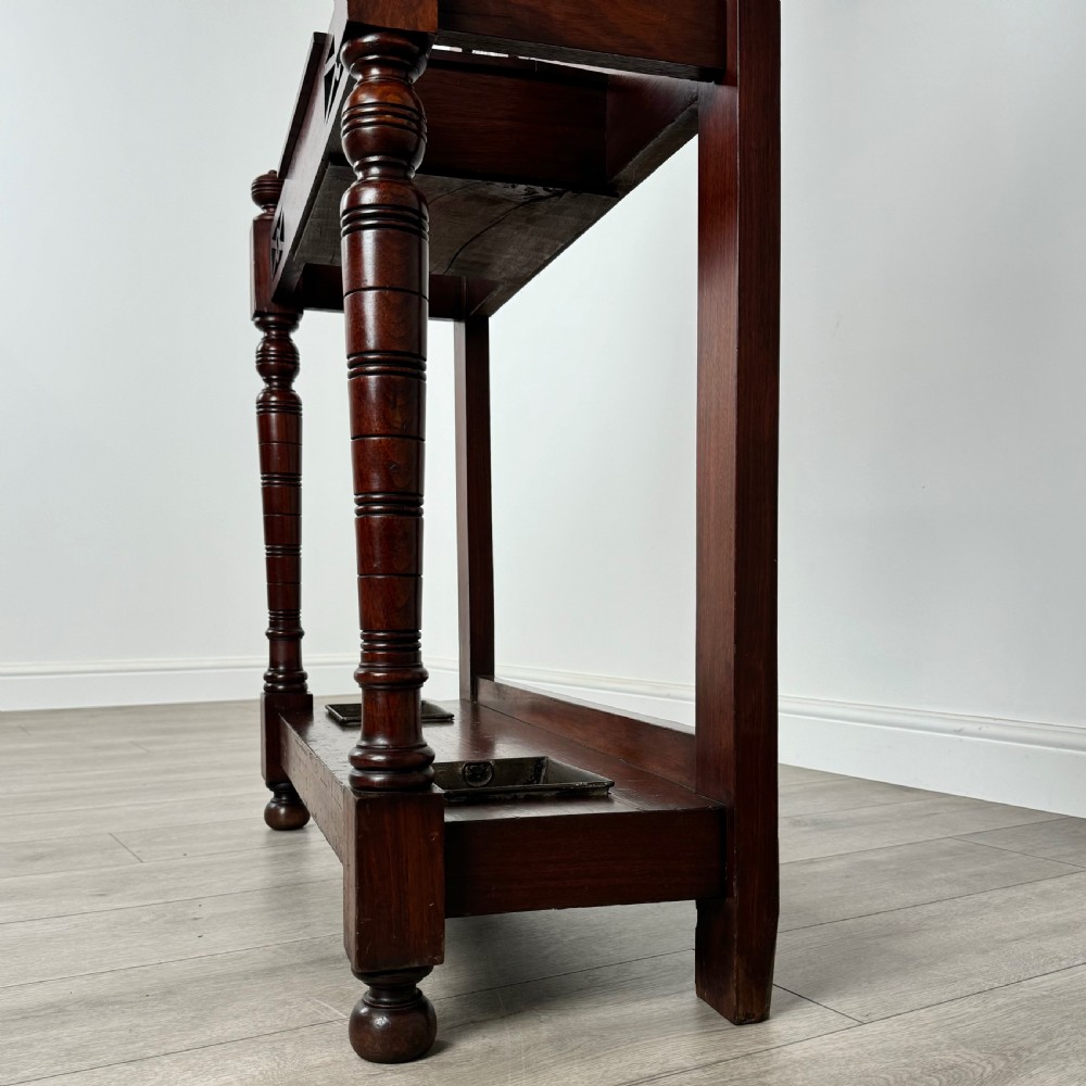 Antique 19th Century Great Quality Hall Stand In Mahogany  View XIV