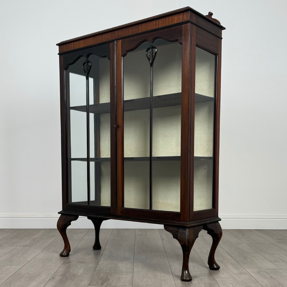 Antique 20th Century Glazed Display Cabinet In Mahogany  View III