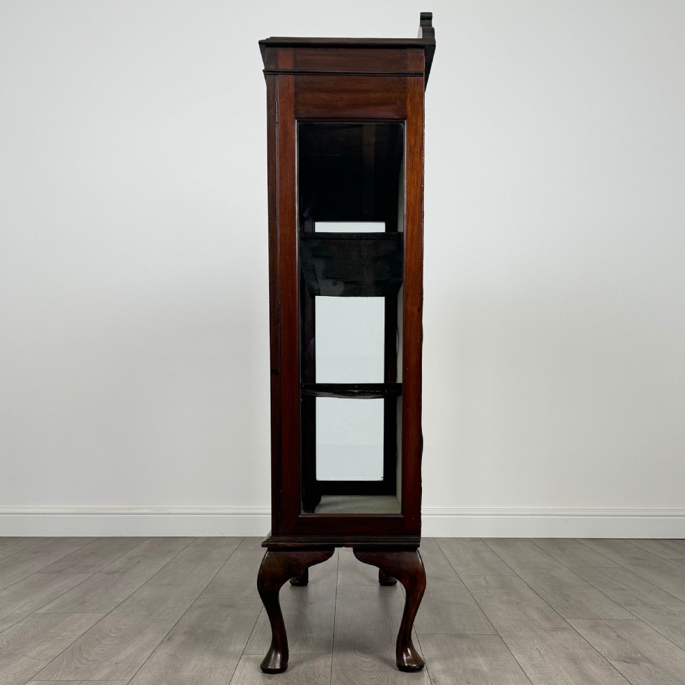 Antique 20th Century Glazed Display Cabinet In Mahogany  View IV