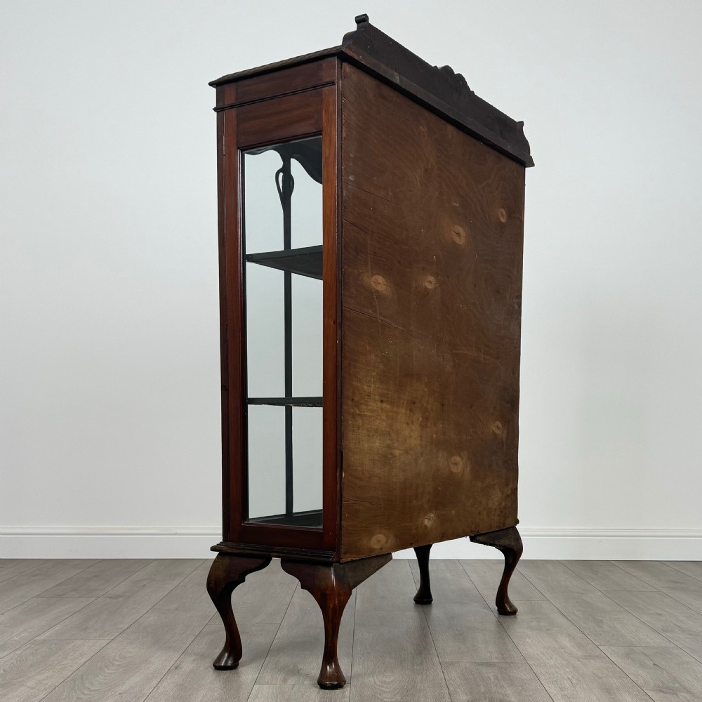 Antique 20th Century Glazed Display Cabinet In Mahogany  View V