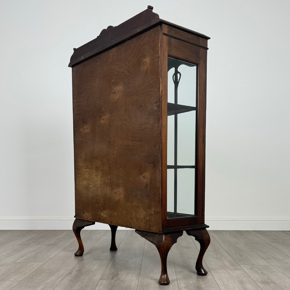 Antique 20th Century Glazed Display Cabinet In Mahogany  View VII