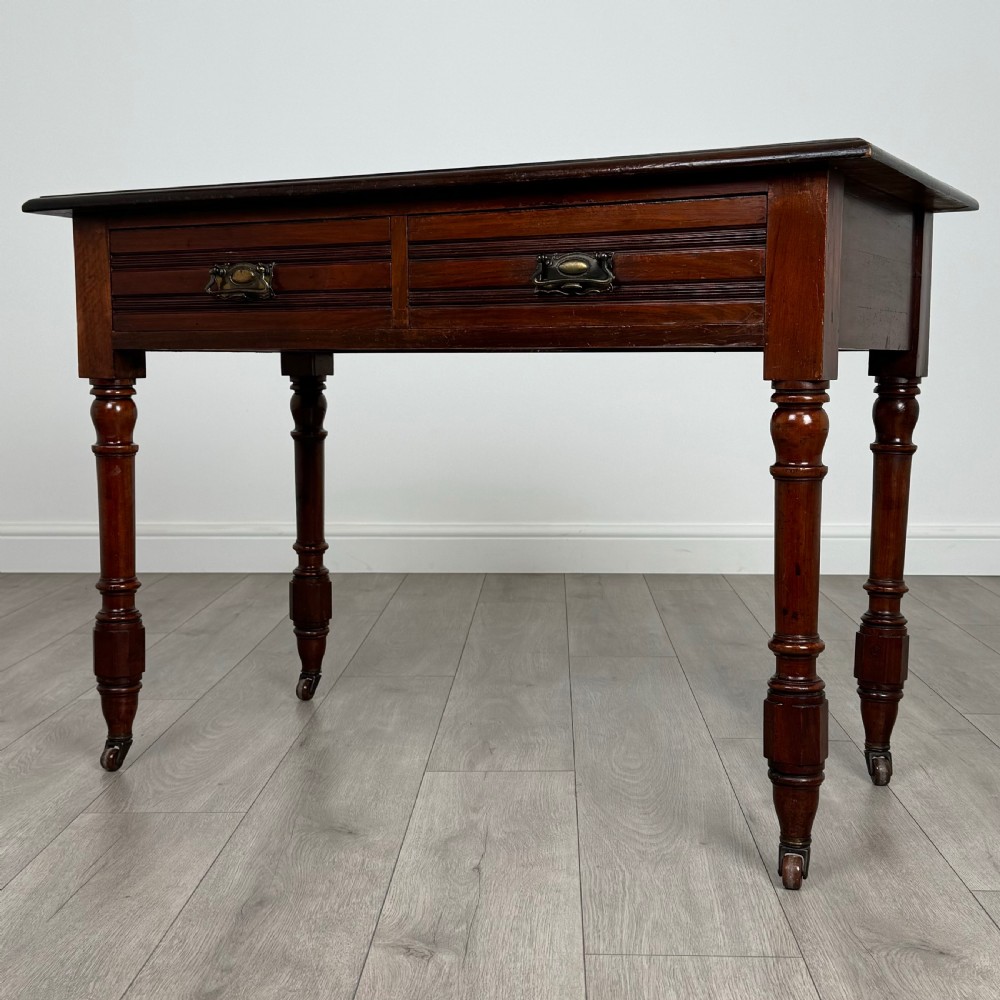 Antique 20th Century Writing Table In Mahogany  View II