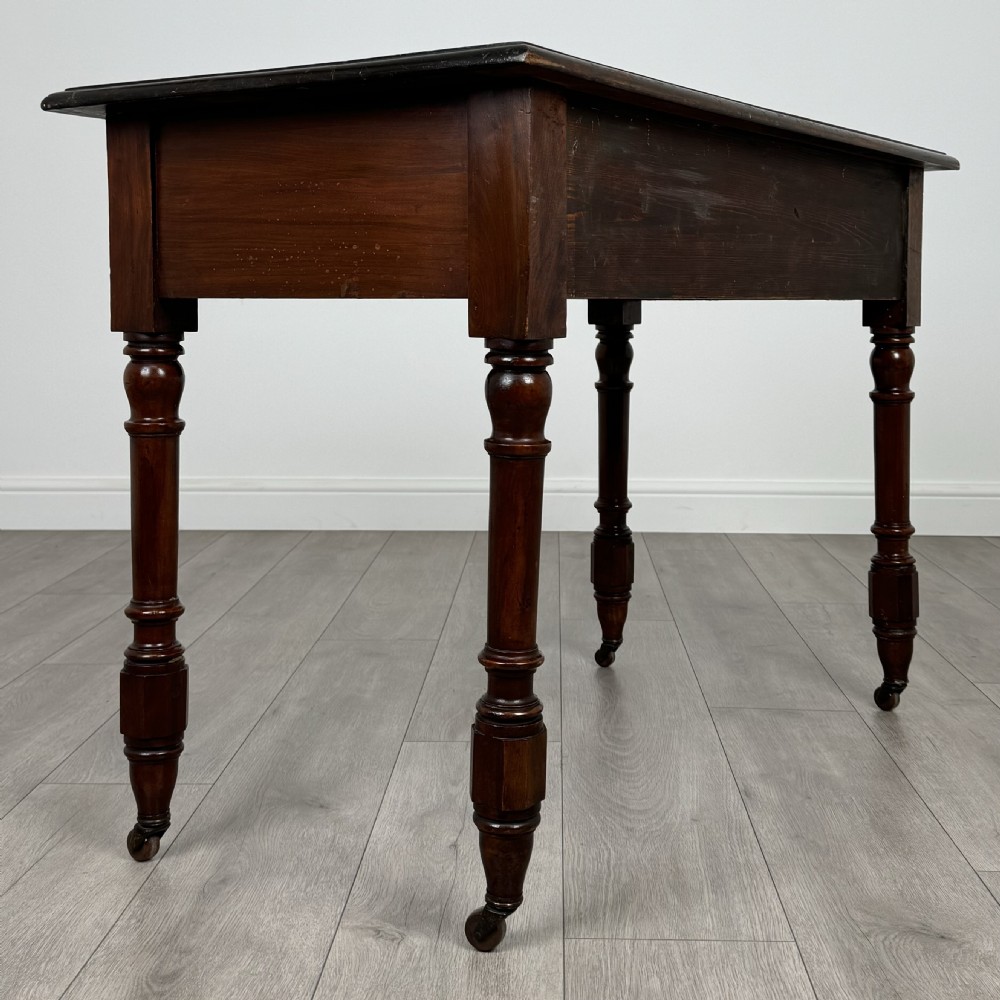 Antique 20th Century Writing Table In Mahogany  View IV