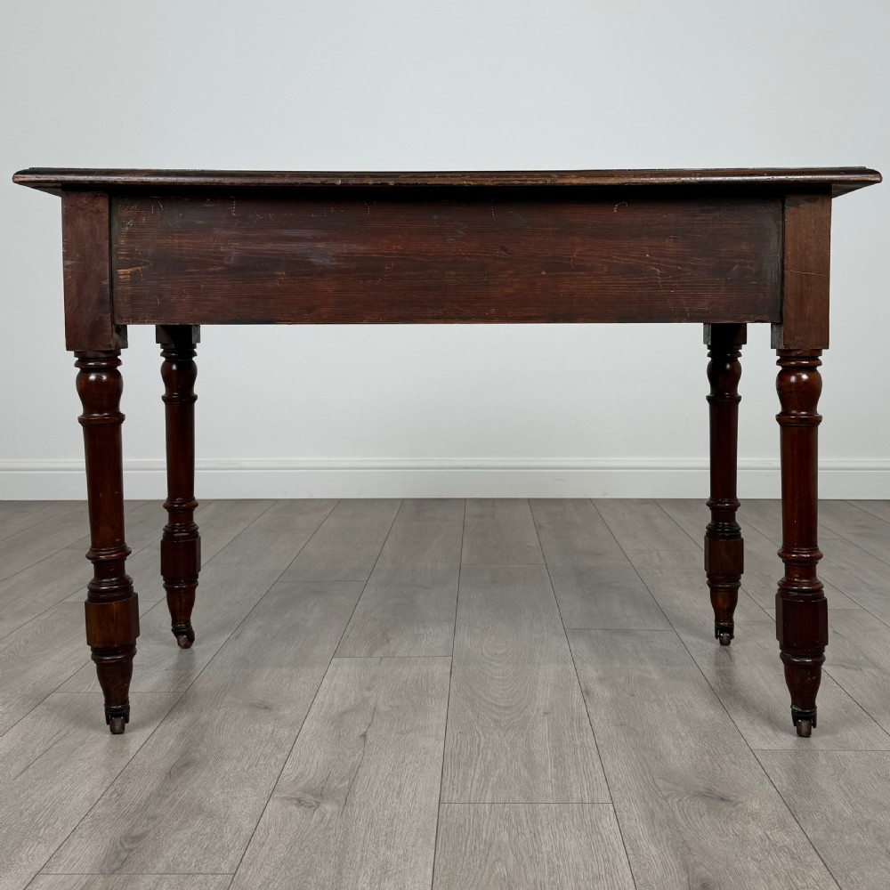 Antique 20th Century Writing Table In Mahogany  View V