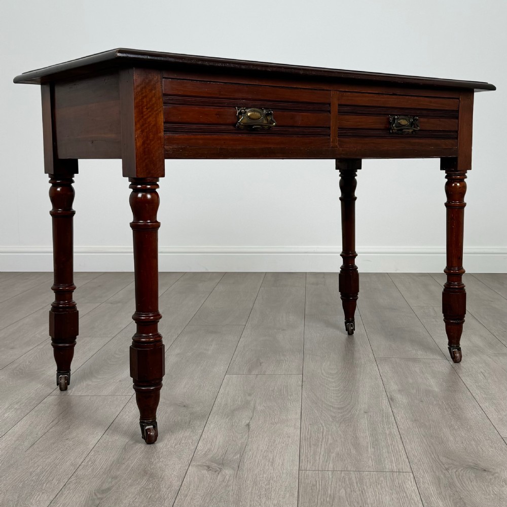 Antique 20th Century Writing Table In Mahogany  View VIII