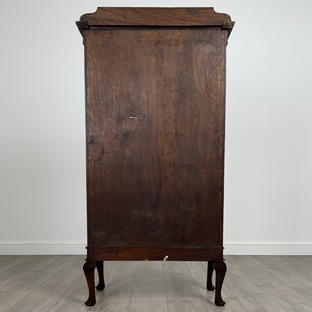 Antique 20th Century Oak Display Cabinet Of Fine Quality  View V