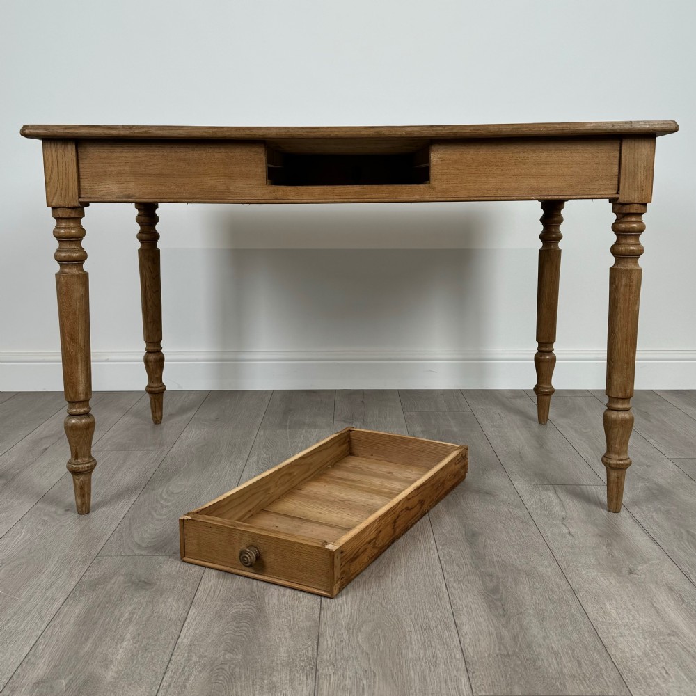 Antique 20th Century Ash Writing Table Of Good Quality View XI