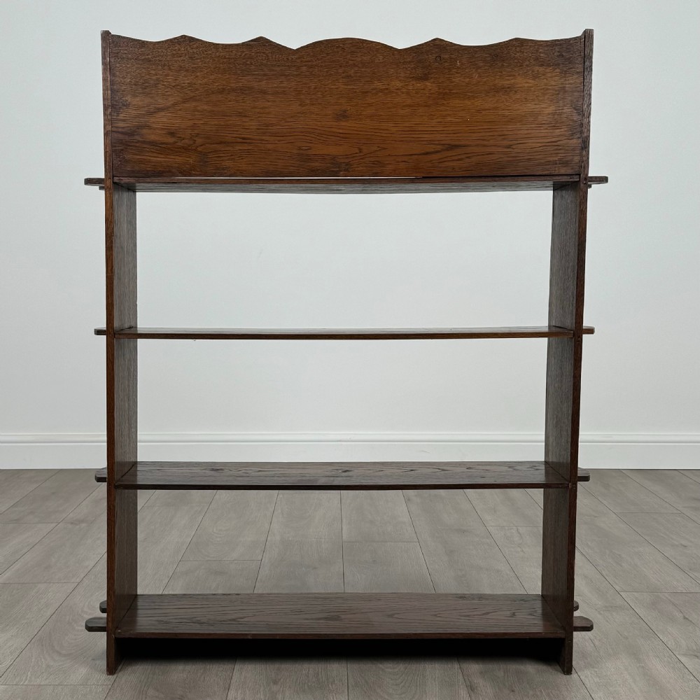  Antique 20th Century Small Art Nouveau Style Bookcase In Oak  View V