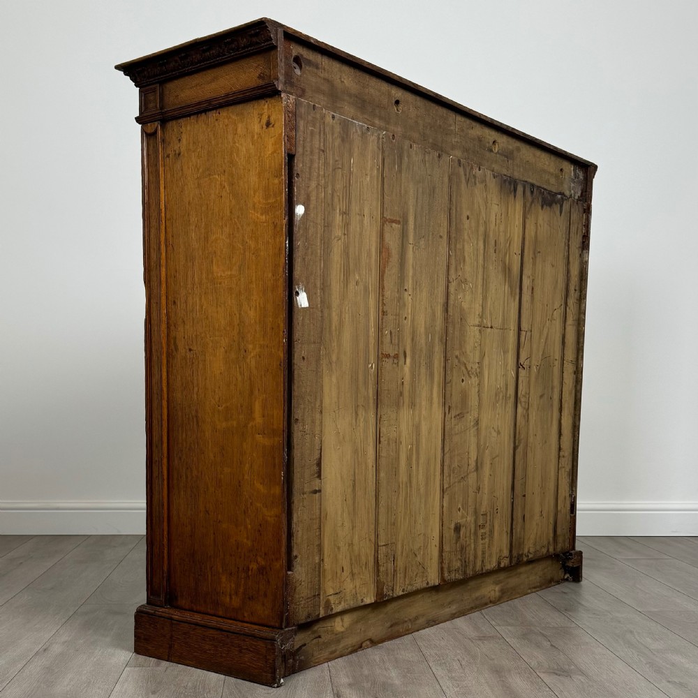 Antique 19th Century Glazed Oak Display Cabinet Of Fine Quality  View IV