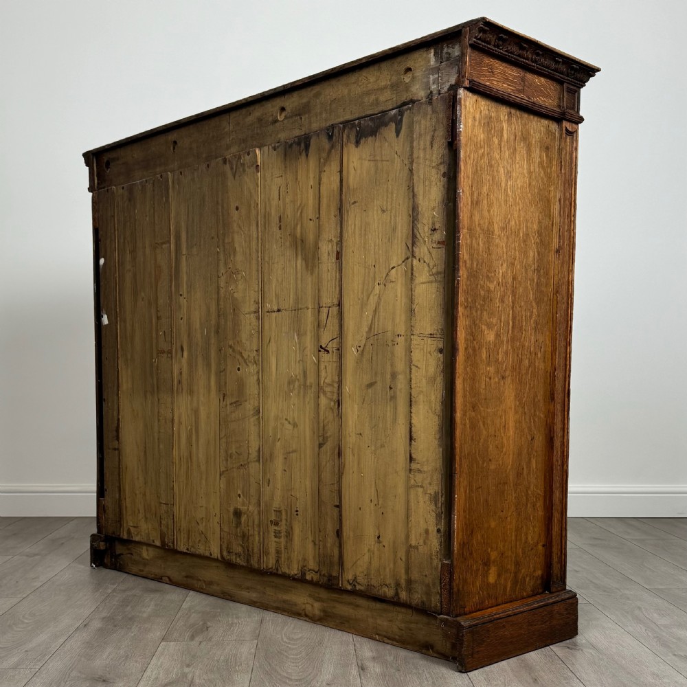 Antique 19th Century Glazed Oak Display Cabinet Of Fine Quality  View VII