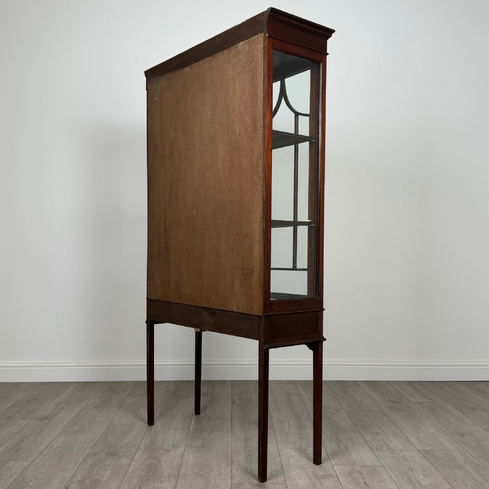  Antique 20th Century Good Quality Display Cabinet In Mahogany View VIII
