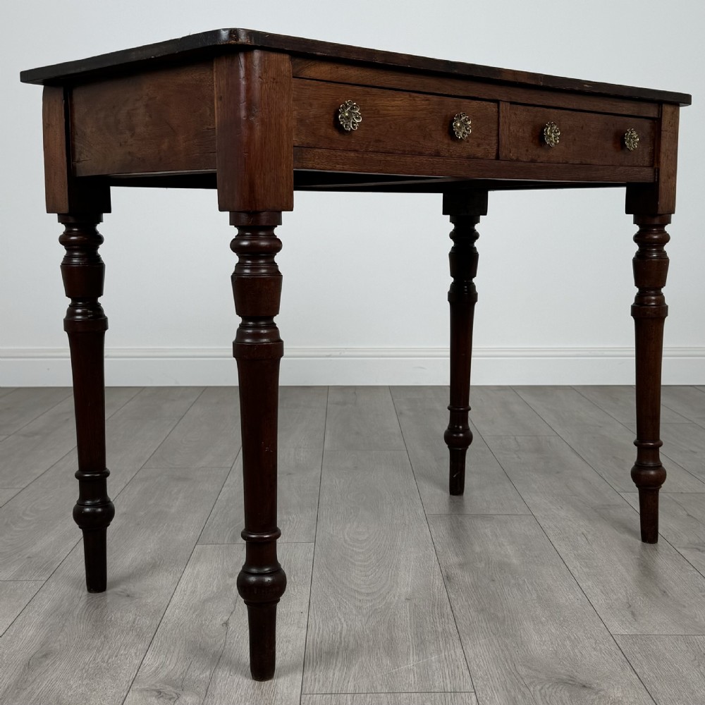 Antique 19th Century Writing Table In Oak  View VIII