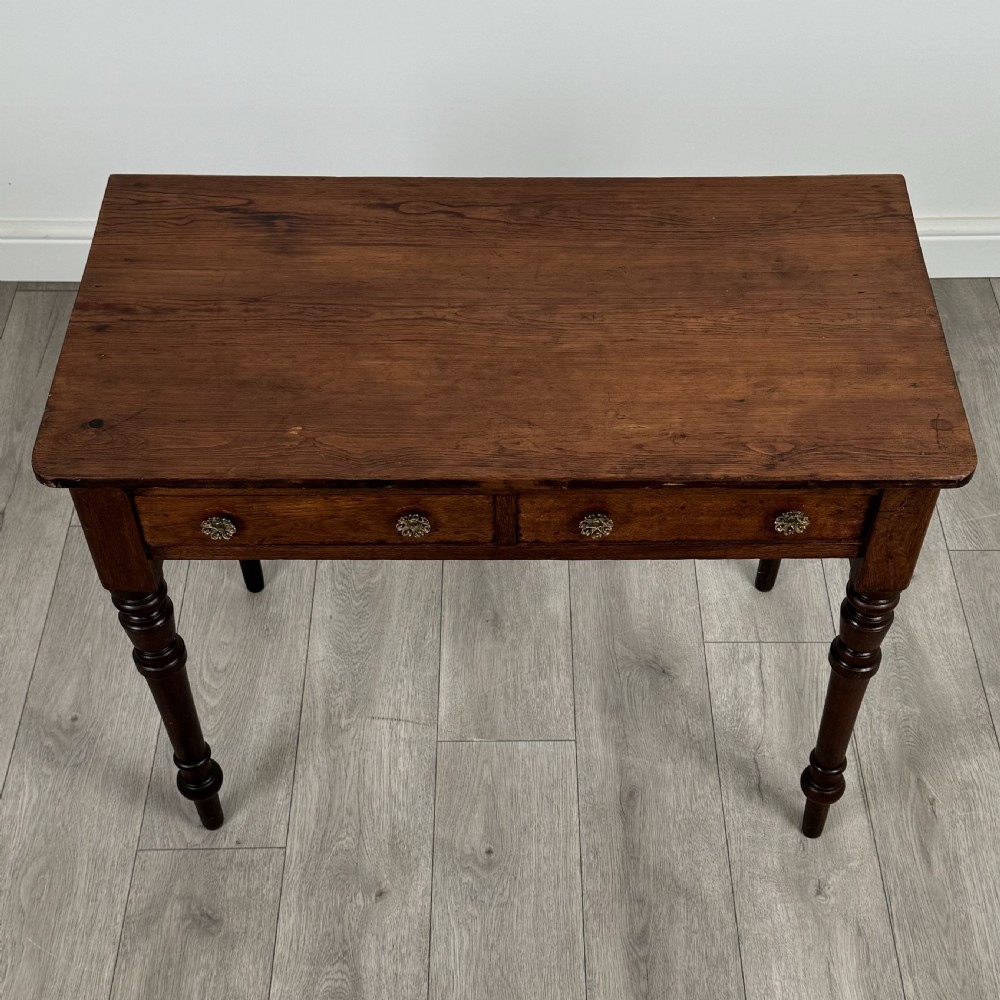 Antique 19th Century Writing Table In Oak  View IX