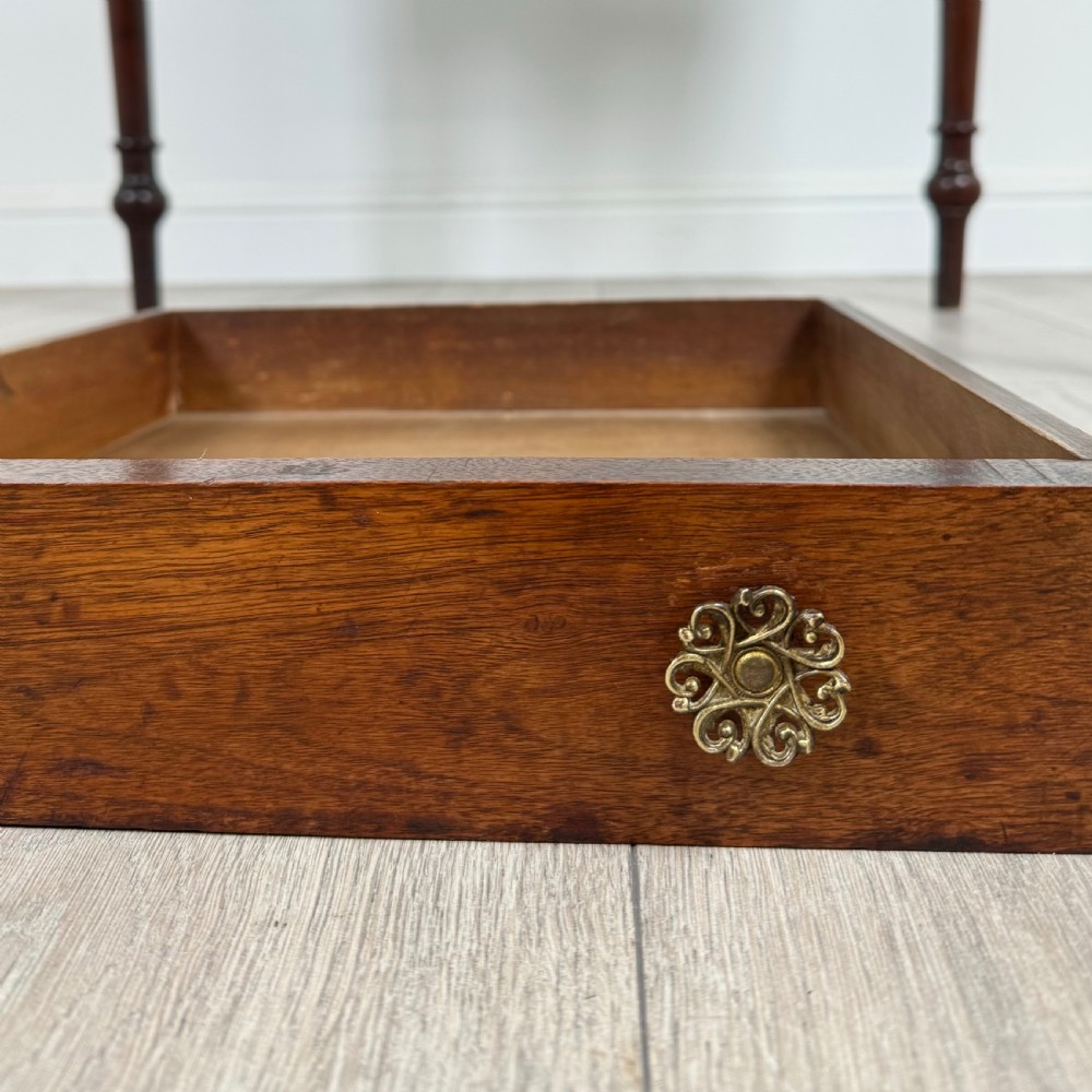 Antique 19th Century Writing Table In Oak  View XI