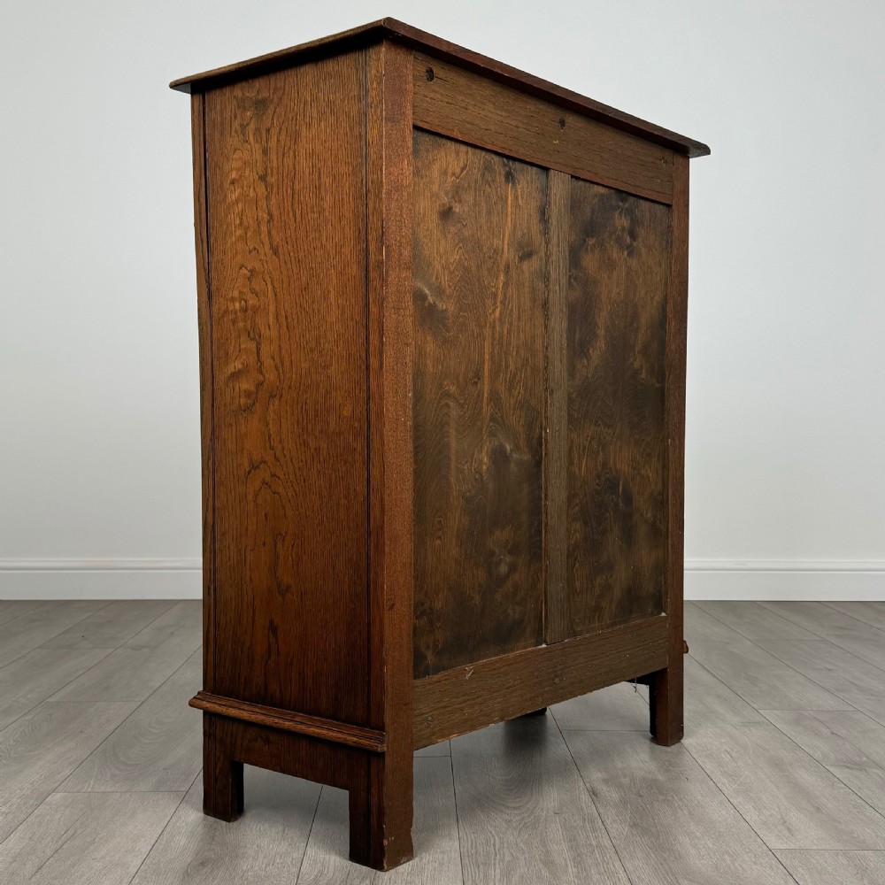 Antique 20th Century Golden Oak Cupboard View V