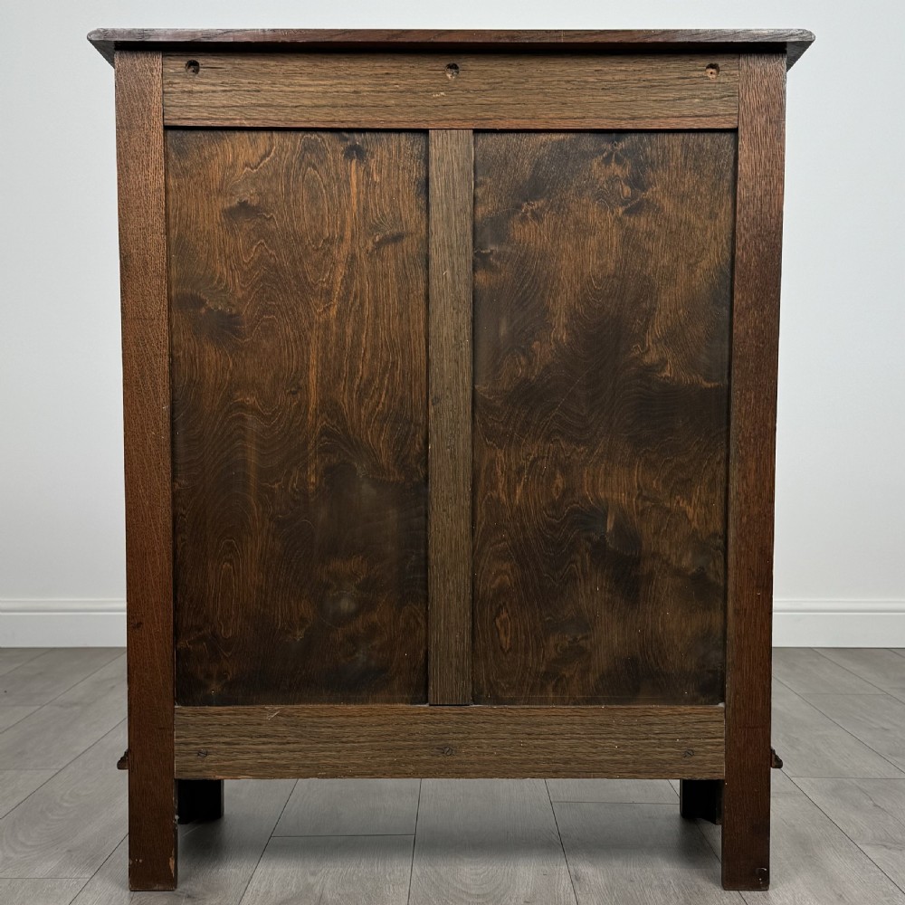 Antique 20th Century Golden Oak Cupboard View VI