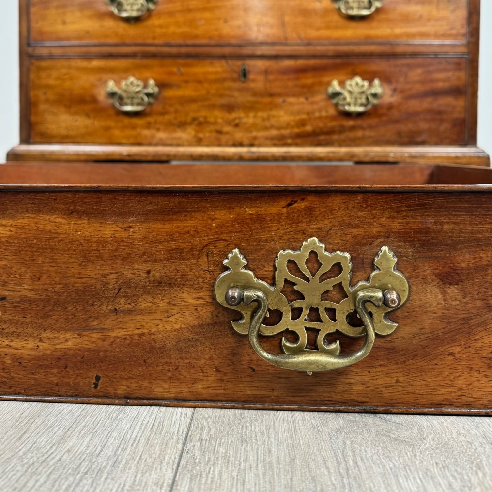 Antique 18th Century Finest Quality Bureau In Mahogany  View XIII