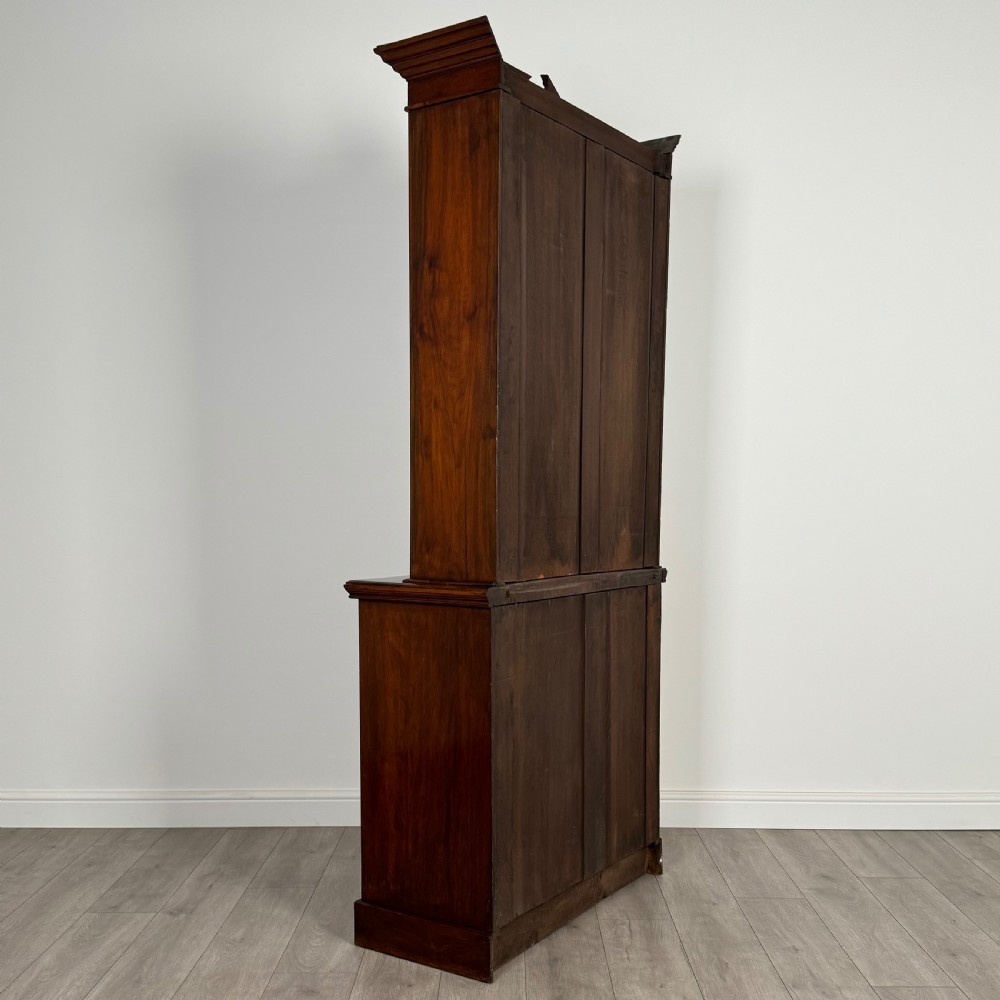 Antique 20th Century Bookcase On Cupboard In Walnut  View VI