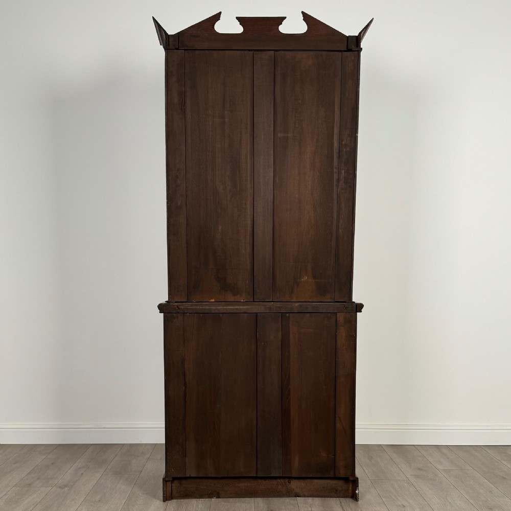 Antique 20th Century Bookcase On Cupboard In Walnut  View VII
