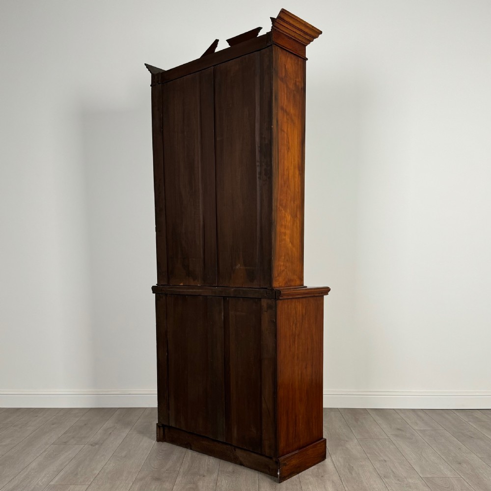 Antique 20th Century Bookcase On Cupboard In Walnut  View VIII